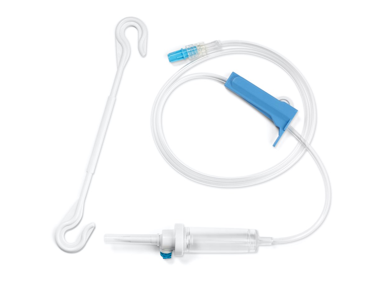 BD Secondary IV Administration Set with Spin Male Luer Lock and Hanger —  Pristine Medical